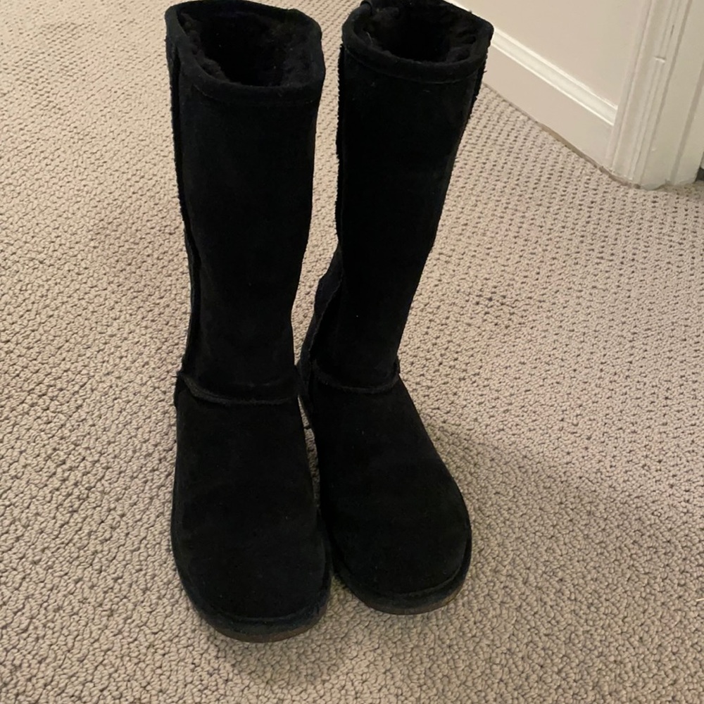 Bjorndal Black Tall Zoe Suede Wool Boots Womens 8